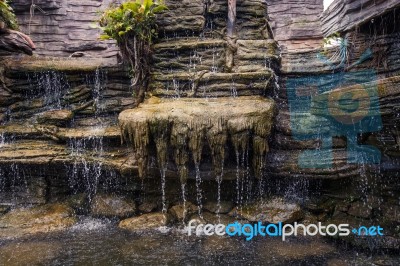 Waterfall Stream Rocks Stock Photo