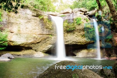 Waterfall With The Nature Stock Photo