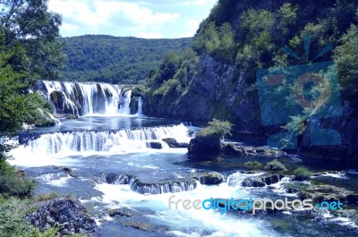 Waterfall,strbacki Buk Stock Image