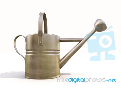 Watering Can Made Of Metal Stock Image