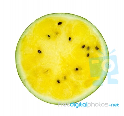 Watermelon Isolated On The White Background Stock Photo