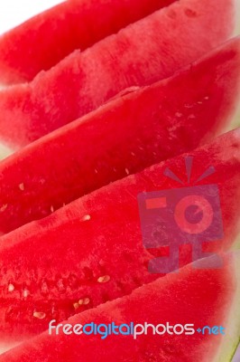 Watermelon On White Stock Photo