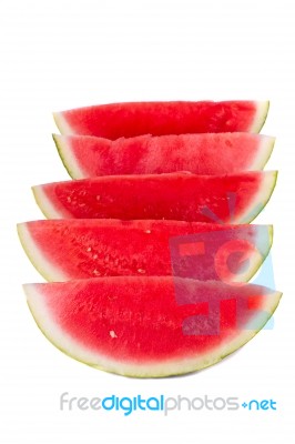 Watermelon On White Stock Photo