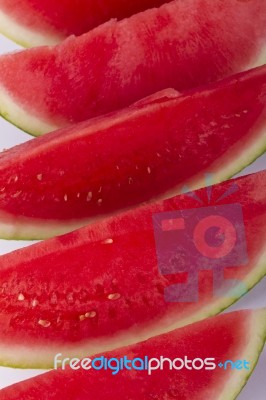 Watermelon On White Stock Photo