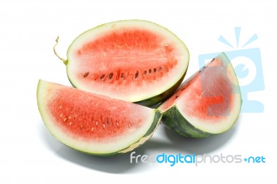 Watermelon White Background Stock Photo