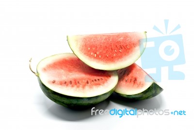 Watermelon White Background Stock Photo