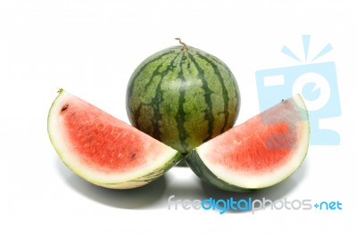 Watermelon White Background Stock Photo