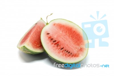 Watermelon White Background Stock Photo