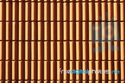 Wave Brick Walls Stock Photo