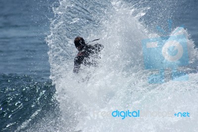 Wave Camera Action Stock Photo