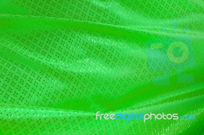 Wave Of Green Textile Stock Photo