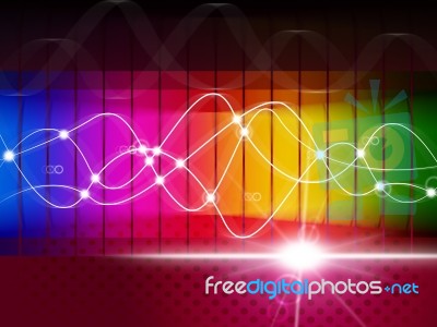 Waveform Spectrum Represents Color Guide And Abstract Stock Image