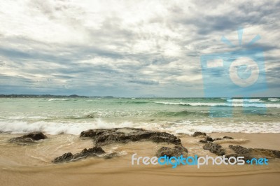 Waves And Beach At Snapper Rock, New South Wales Stock Photo