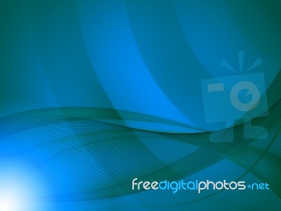 Wavy Turquoise Background Shows Digital Art Or Effect
 Stock Image