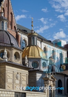 Wawel Cathedral In Krakow Poland Stock Photo