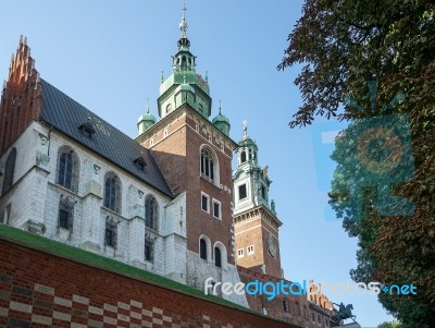 Wawel Cathedral In Krakow Poland Stock Photo