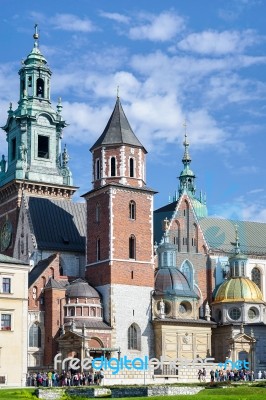 Wawel Cathedral In Krakow Poland Stock Photo