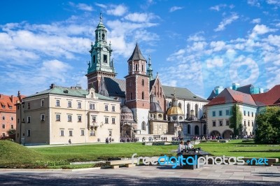 Wawel Cathedral In Krakow Poland Stock Photo