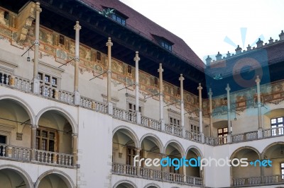 Wawel Royal Castle In Krakow Stock Photo