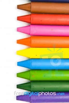 Wax Crayons Stock Photo