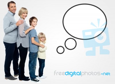 We Are A Perfect Happy Family ! Stock Photo