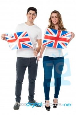 We Are Proud British Supporters Stock Photo