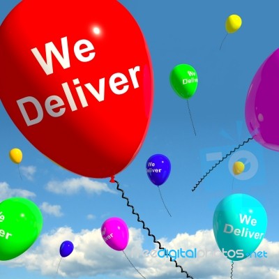 We Deliver Balloons Stock Image