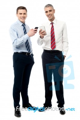 We Got A New Smart Phone Stock Photo