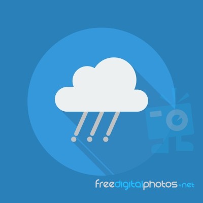 Weather Flat Icon. Rainy Stock Image