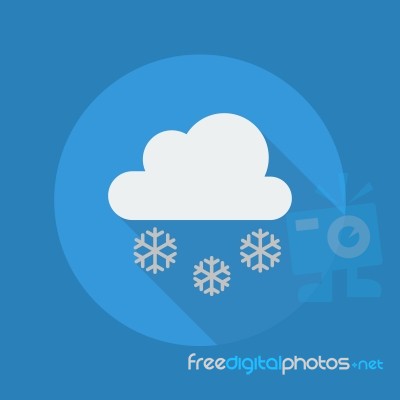 Weather Flat Icon. Snow Stock Image