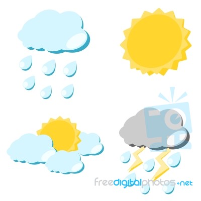 Weather Icon Illustration Stock Image