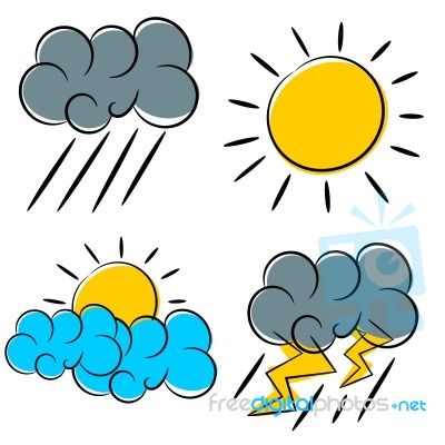 Weather Icon Illustration Stock Image