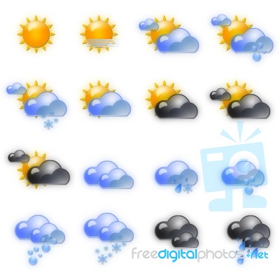 Weather Icons Stock Image