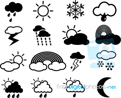 Weather Icons Stock Image