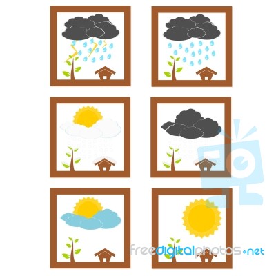 Weather Set Stock Image