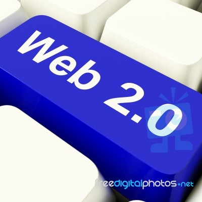 Web 2.0 Computer Key Stock Image