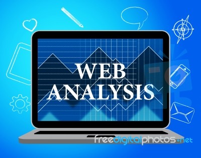 Web Analysis Shows Data Analytics And Analyst Stock Image