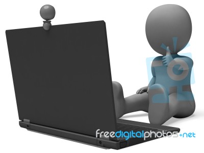 Web Cam Showing Video Conferencing Stock Image