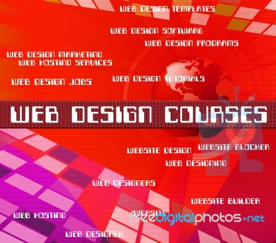 Web Design Courses Shows Www Program And Designs Stock Image