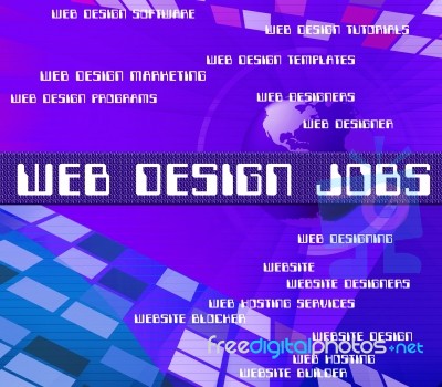 Web Design Jobs Shows Www Career And Designers Stock Image