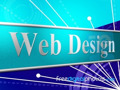 Web Design Means Websites Online And Net Stock Image