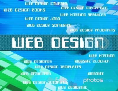 Web Design Shows Net Designs And Designers Stock Image