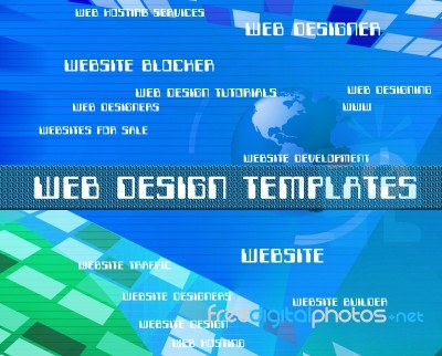 Web Design Templates Representing Internet Network And Designers… Stock Image