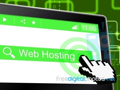 Web Hosting Means Server Webhost And Www Stock Image