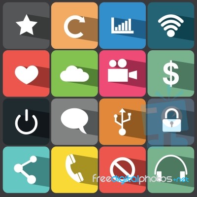 Web Icon Set  Illustration  Stock Image