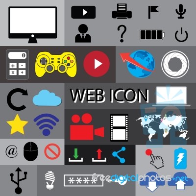 Web Icon Set  Illustration  Stock Image