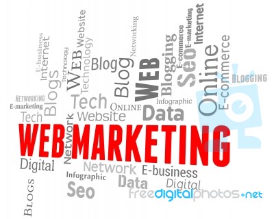 Web Marketing Represents Search Engine And E-marketing Stock Image