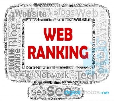 Web Ranking Indicates Computing Keyword And Net Stock Image