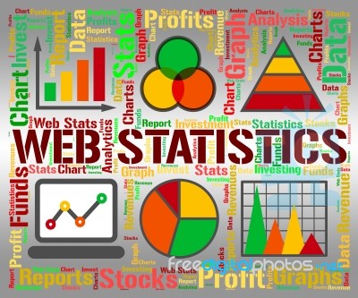 Web Statistics Shows Business Graph And Analysing Stock Image