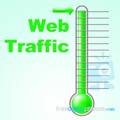 Web Traffic Shows Fahrenheit Thermometer And Celsius Stock Image